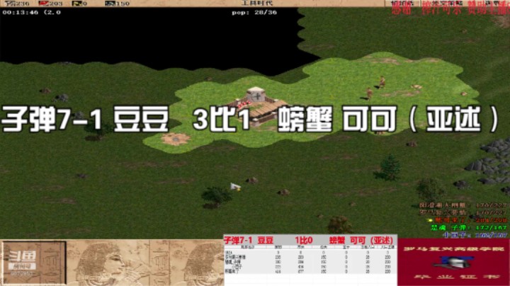 子弹7-1  豆豆   3比1  螃蟹  可可（亚述）