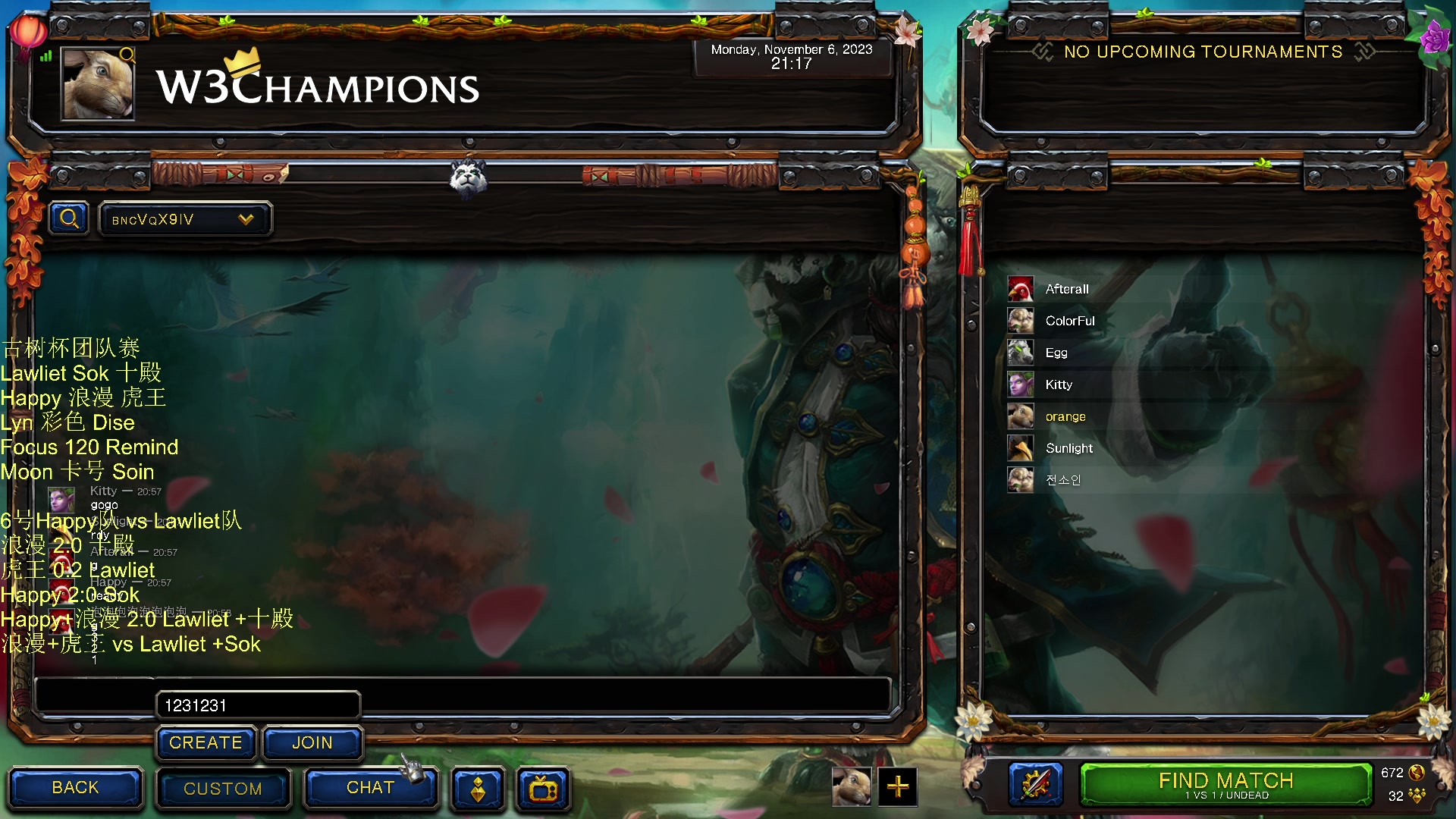 【2023-11-06 20点场】iameer0：【直播】7点古树杯团队赛