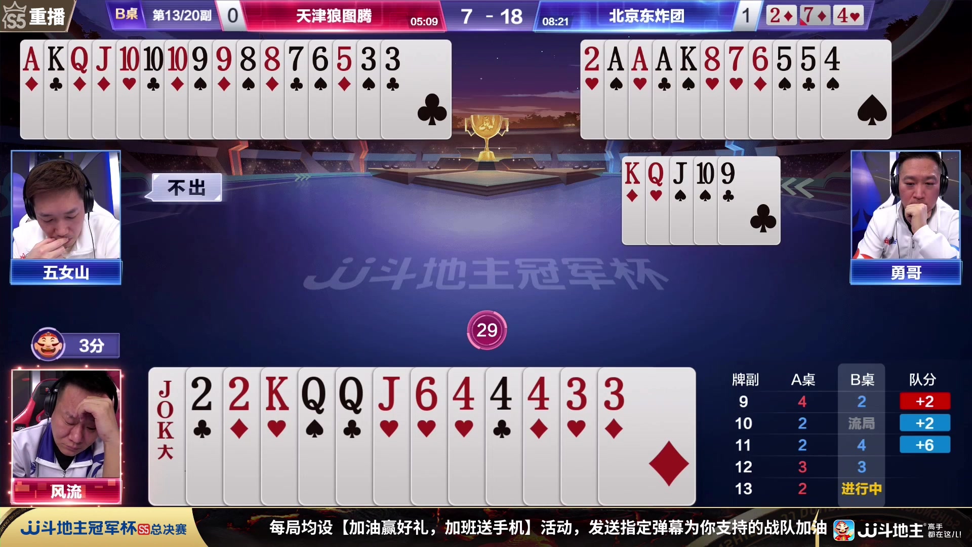 【2023-11-12 00点场】JJ斗地主官方：周日18点津门荣耀VS风华正茂