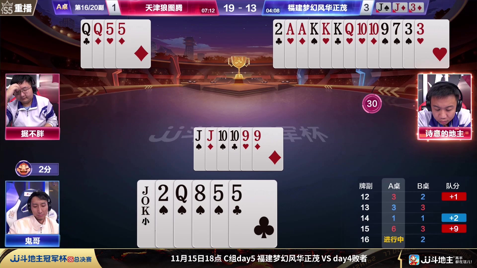 【2023-11-14 16点场】JJ斗地主官方：【观赛赢金条】斗地主总决赛直播中