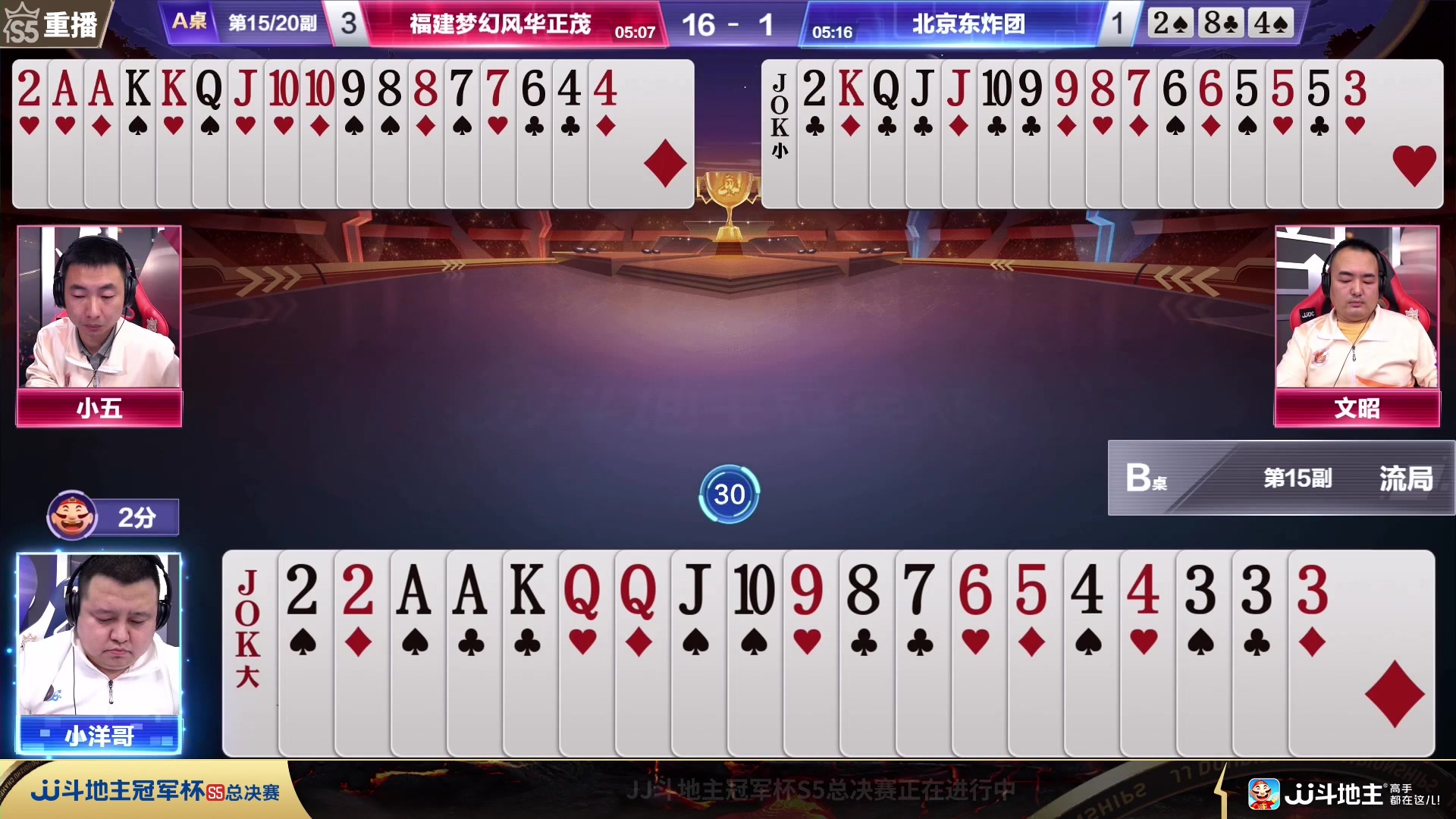 【2023-11-16 16点场】JJ斗地主官方：周五18点，星火燎原VS源莱慧