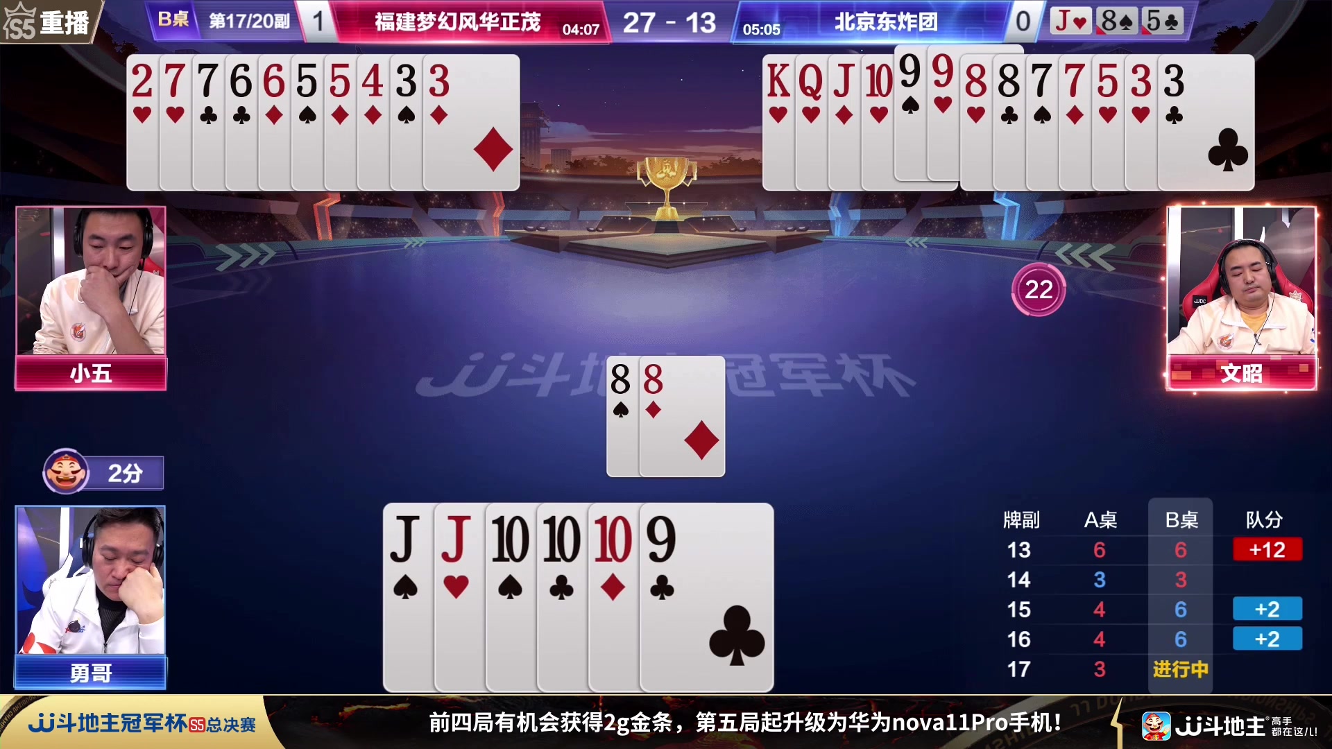 【2023-11-17 04点场】JJ斗地主官方：周五18点，星火燎原VS源莱慧