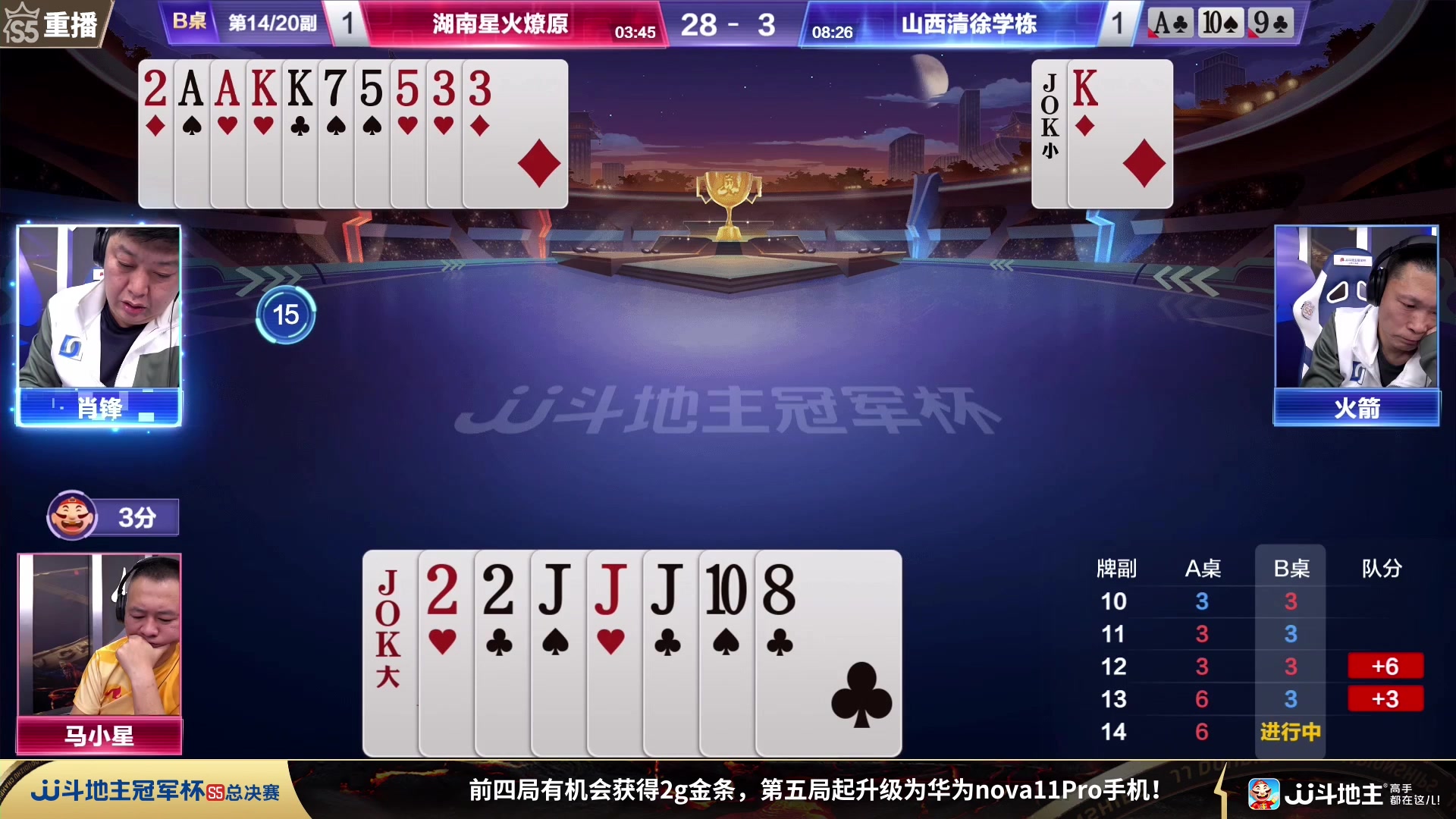 【2023-11-20 01点场】JJ斗地主官方：周一18点，源莱慧VS好哥哥