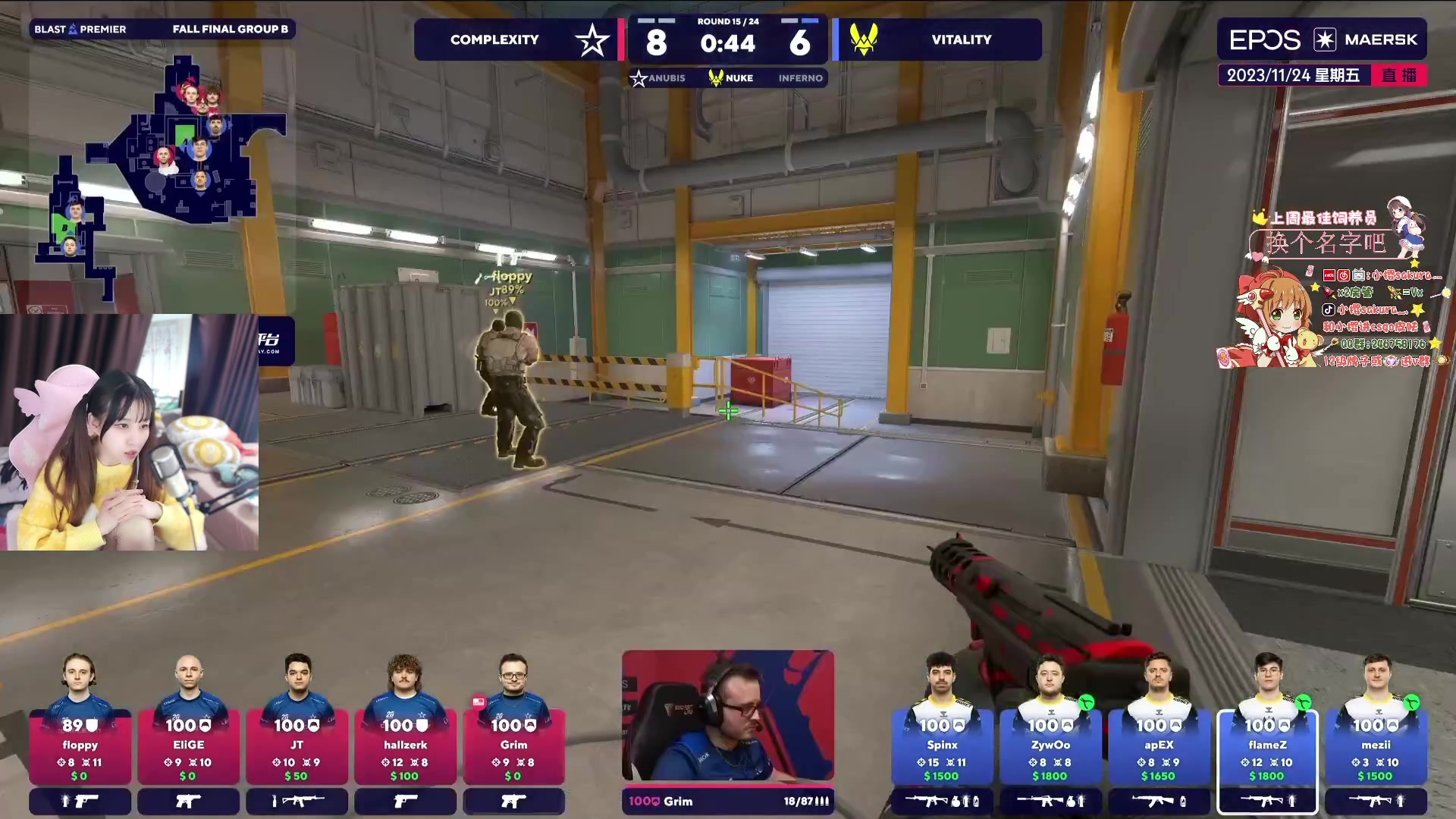 【2023-11-24 02点场】小樱sakura灬：【BLAST】蜜蜂VS  COL