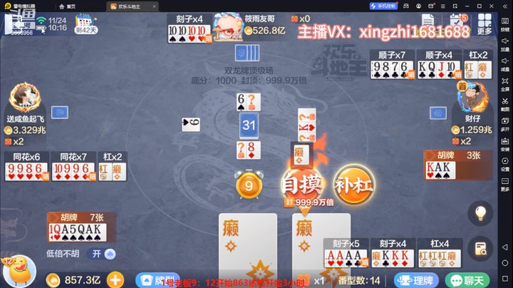 5036双龙牌：开局5张A，可惜了对家没金币！