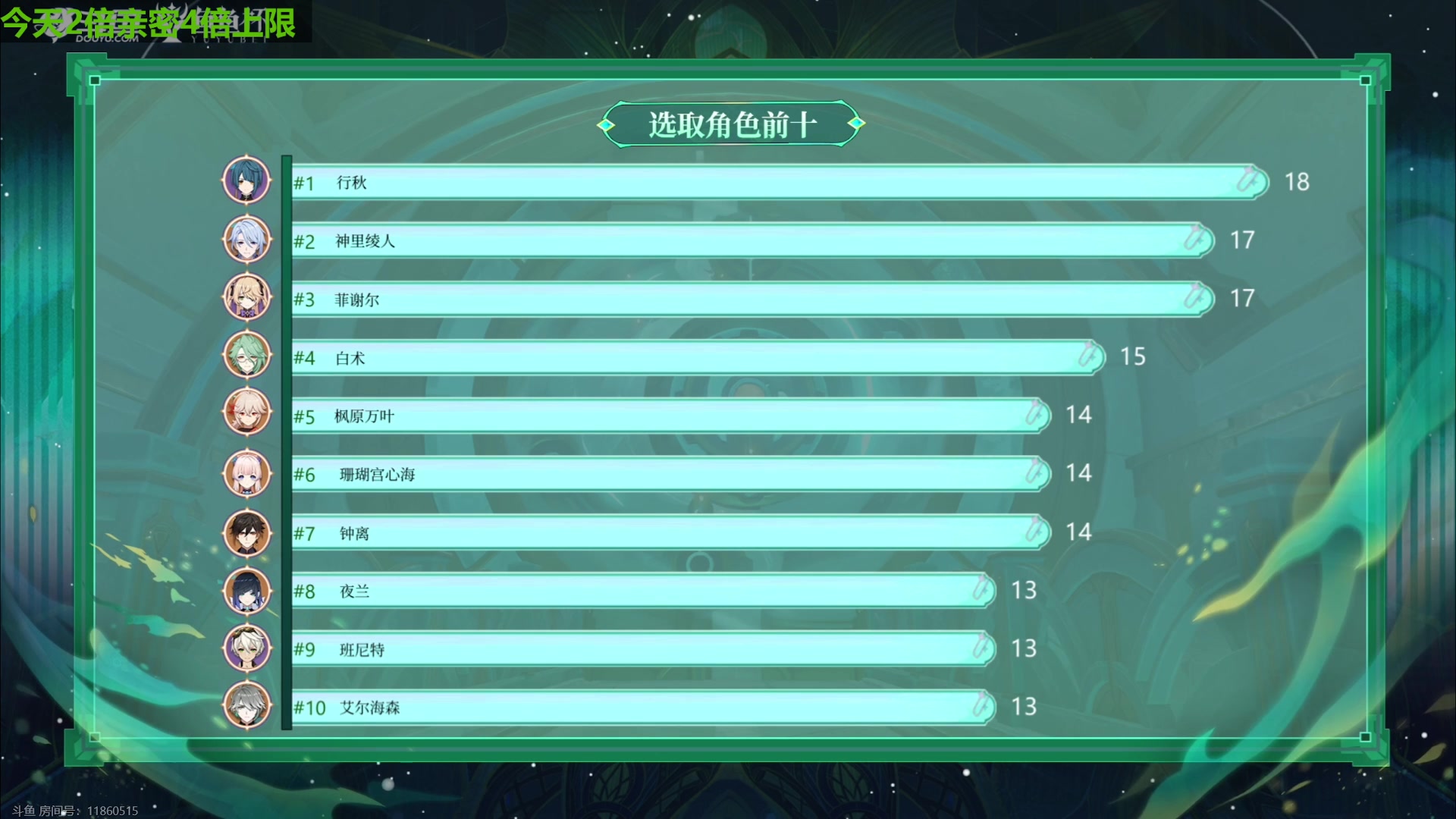 【2023-11-28 21点场】原神龙四爷：今晚6点鱼鱼杯败者组！