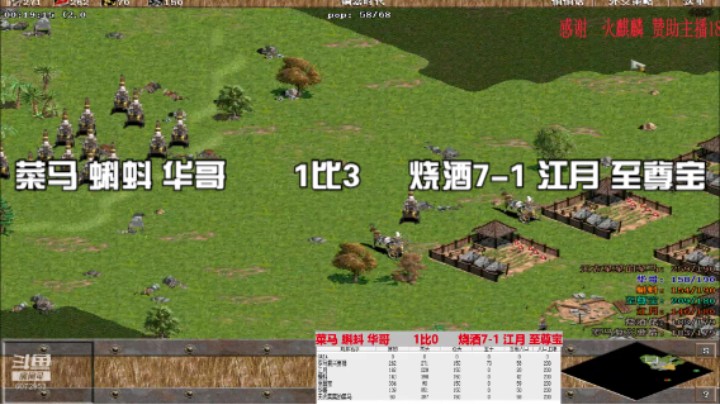 菜马 蝌蚪 华哥       1比3     烧酒7-1 江月 至尊宝
