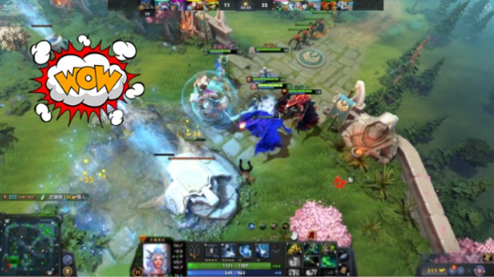 美滋滋dota2五号位冰女水晶室女躺赢提名，对面小松鼠心态都崩了哈哈哈