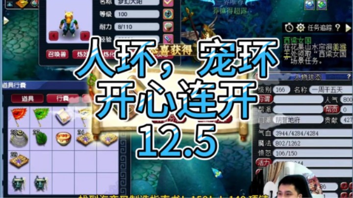 梦幻西游：人环，宠环开心连开12.5