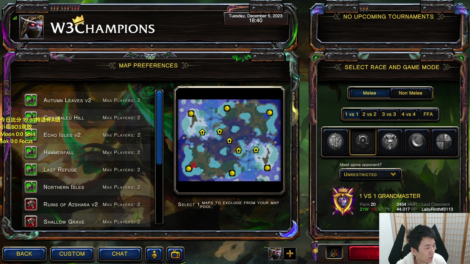 【2023-12-05 18点场】Infi小王：【直播】18:00开播 A组木毛福搜！