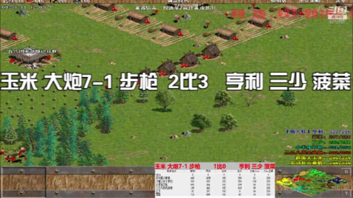 玉米 大炮7-1 步枪  2比3   亨利 三少 菠菜