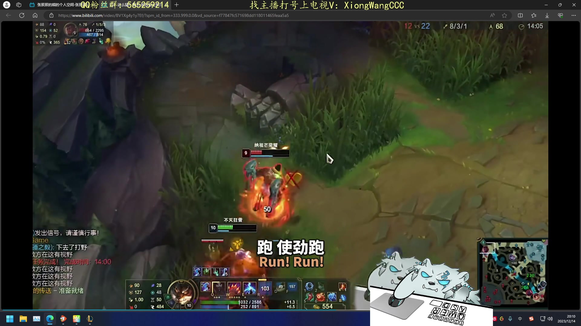 【2023-12-14 19点场】熊王c：熊c：一天不越塔浑身不舒服