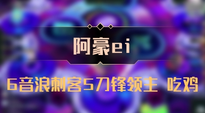 【阿豪ei】6音浪刺客5刀锋领主 吃鸡