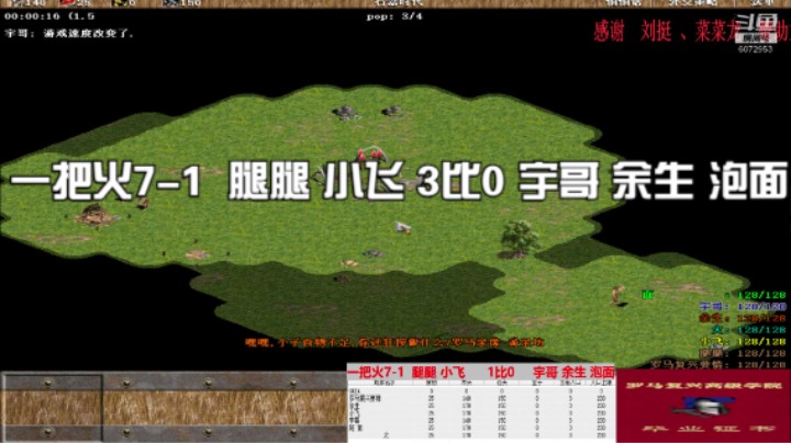 一把火7-1  腿腿 小飞 3比0 宇哥 余生 泡面