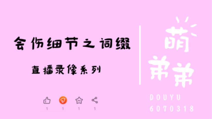 会伤细节之词缀