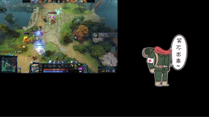 惨兮兮活久见dota2中单屠夫帕吉打爆火女莉娜对线单杀5次，结果其他两路被打爆，好惨