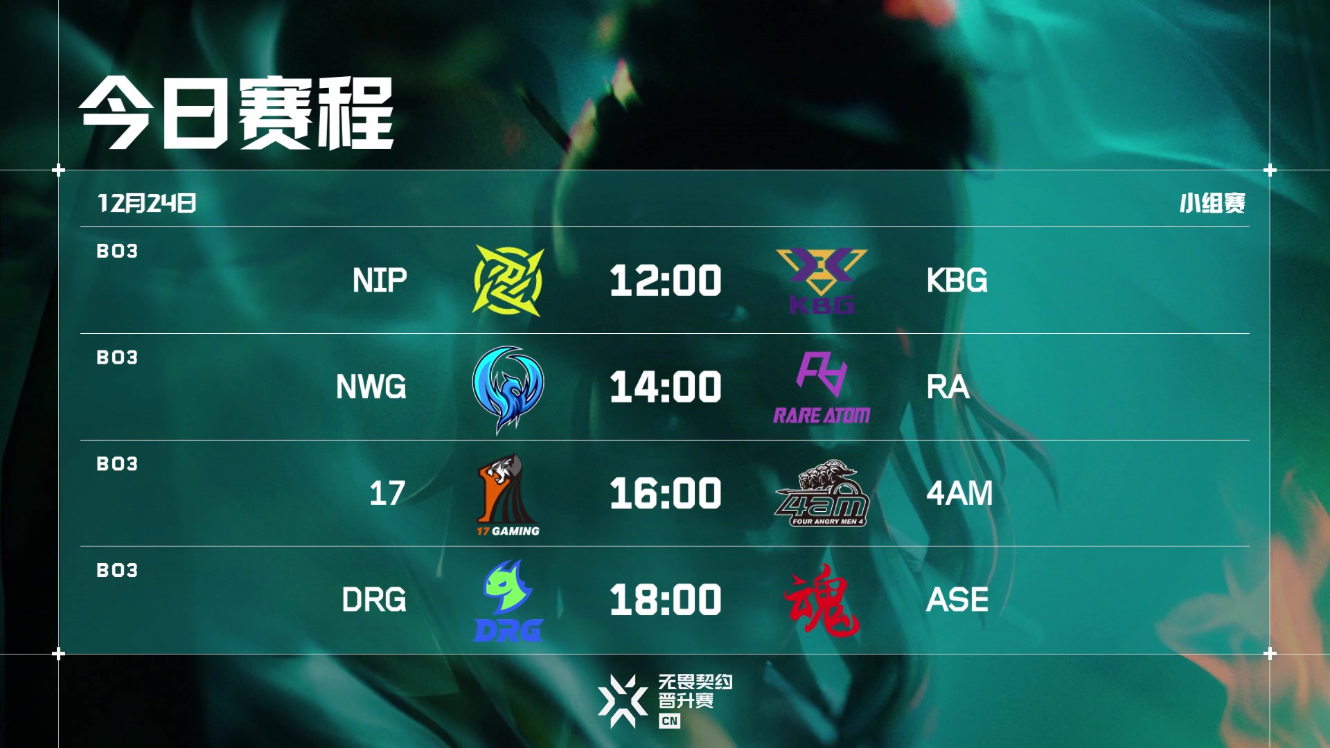 【2023-12-24 11点场】无畏契约赛事：直播丨晋升赛 NIP vs KBG