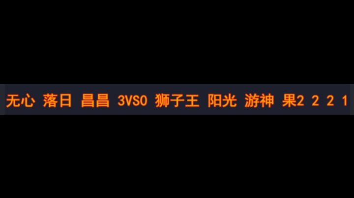 无心 落日 昌昌 3vs0 狮子王 阳光 游神