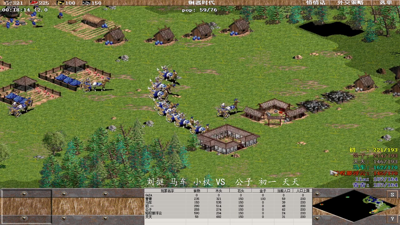 刘挺 马车 小权 1 VS 3 公子 初一 天天