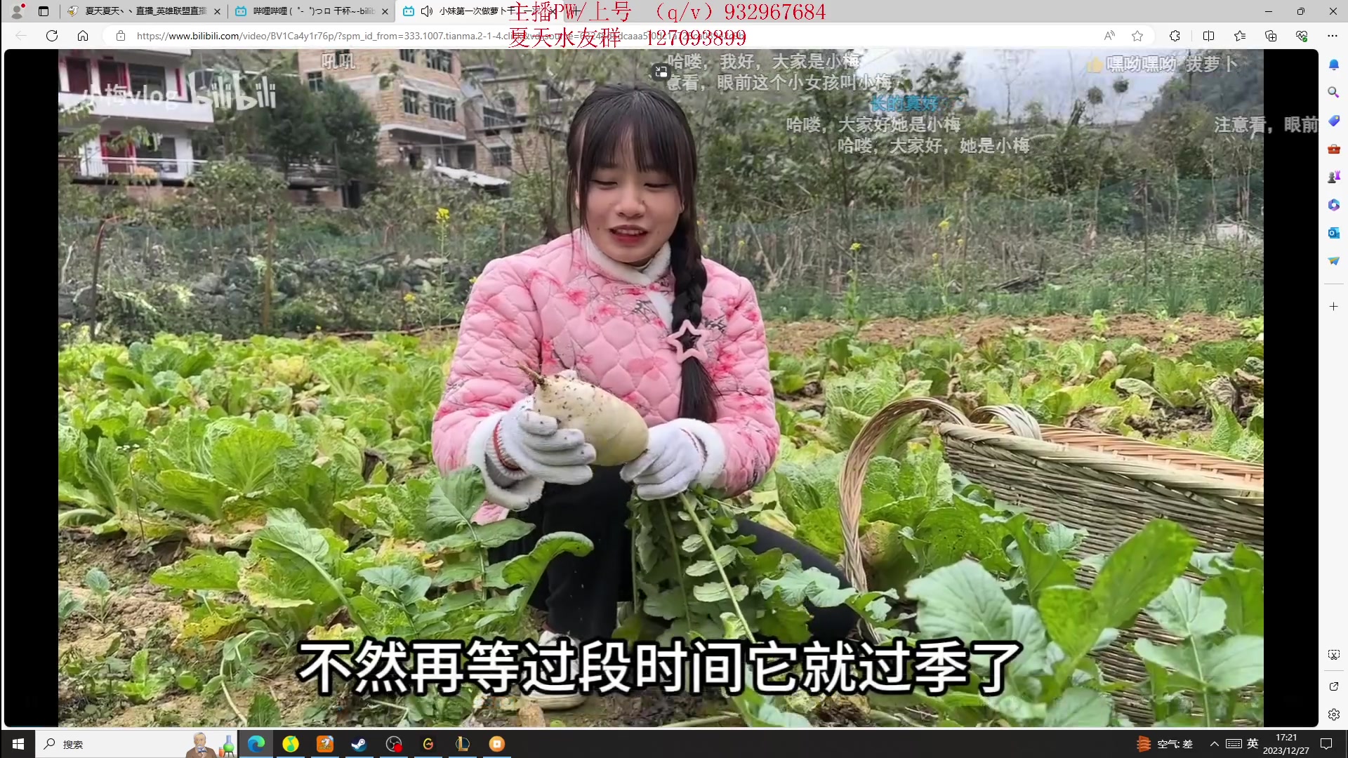 【2023-12-27 17点场】夏天夏天丶丶：国服第一女枪 把把凯瑞