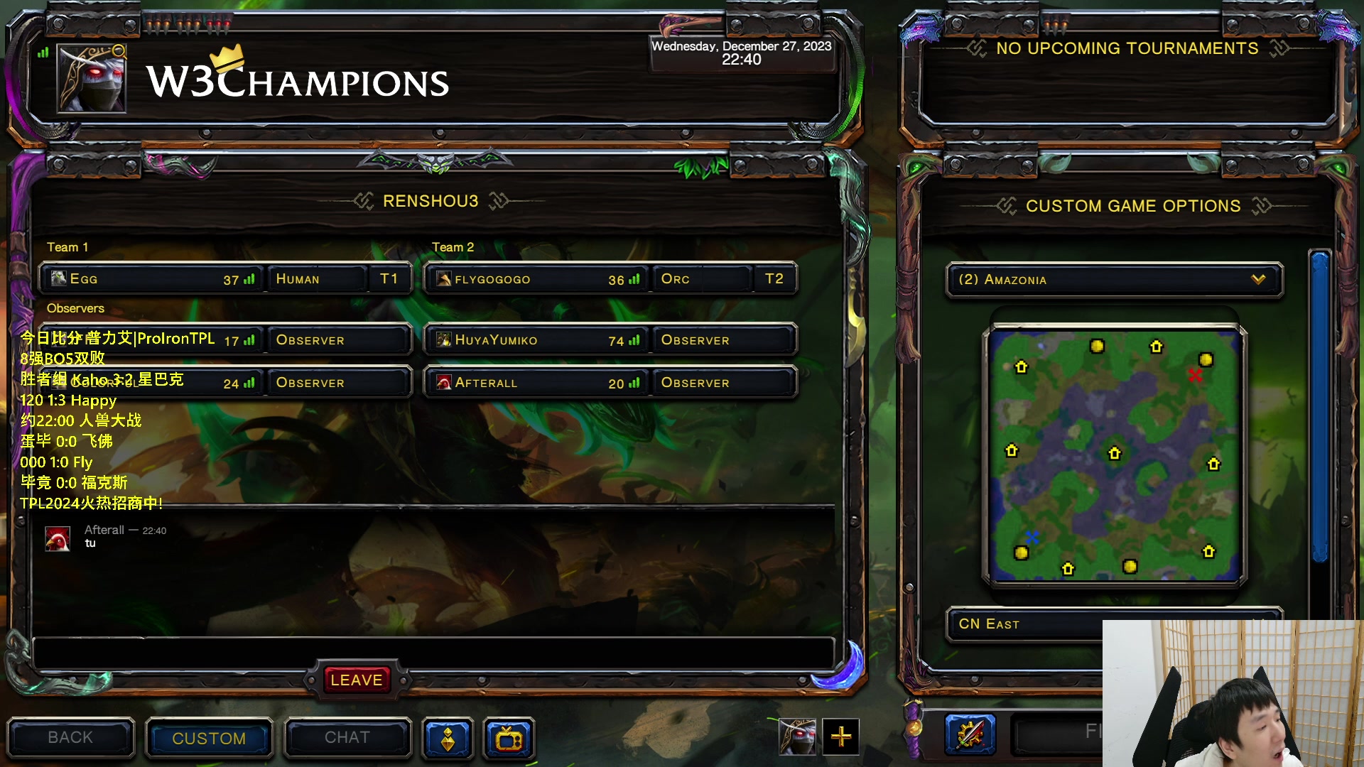 【2023-12-27 22点场】Infi小王：【直播】18:00开播TPL8强哈妖大战