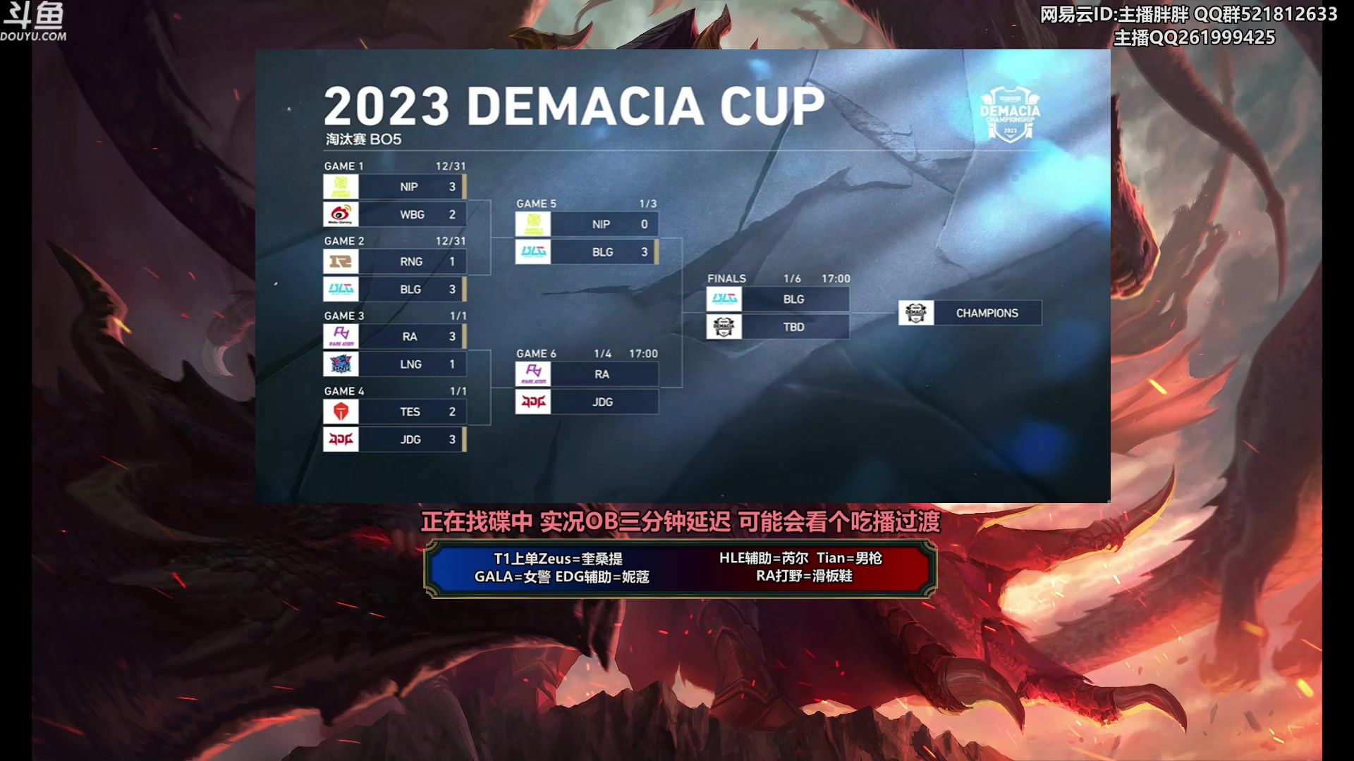 【2024-01-04 01点场】胖胖灬：胖胖OB： BLG强啊，和JD决赛撞车！