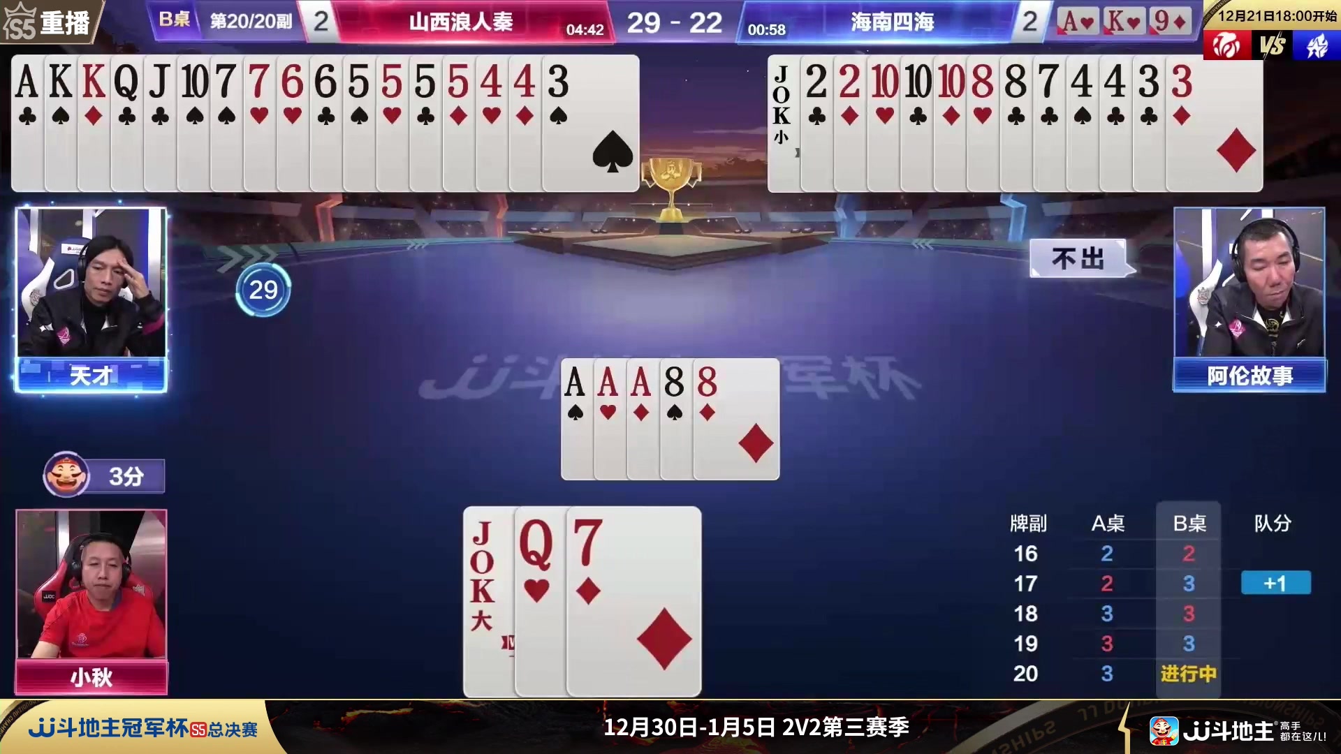 【2024-01-04 08点场】JJ斗地主官方：周四19点一炫到底VS贺贺有名