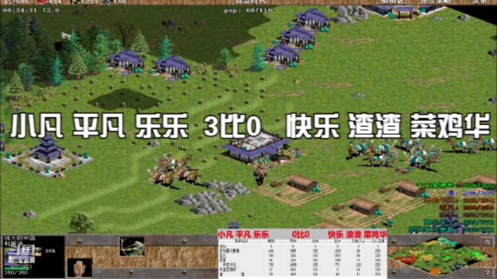 小凡 平凡 乐乐  3比0   快乐 渣渣 菜鸡华
