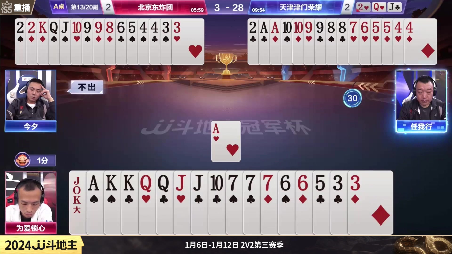 【2024-01-06 08点场】JJ斗地主官方：周六19点一炫到底VS宝哥人帅