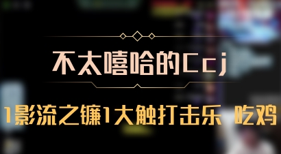 【不太嘻哈的Ccj】1影流之镰1大触打击乐 吃鸡