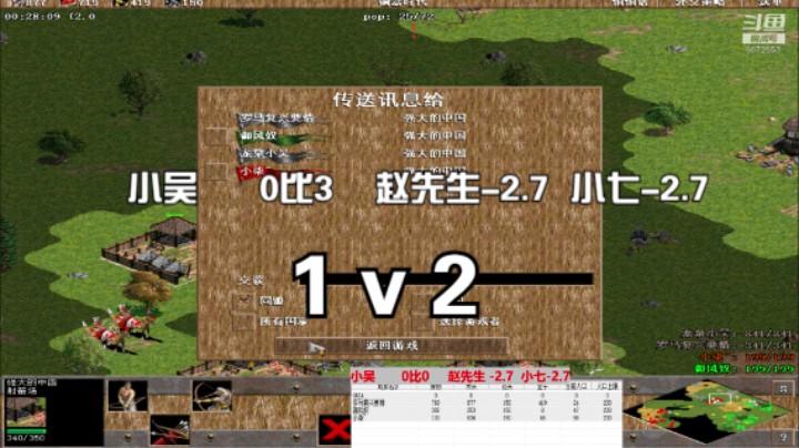 小吴      0比3    赵先生-2.7  小七-2.7