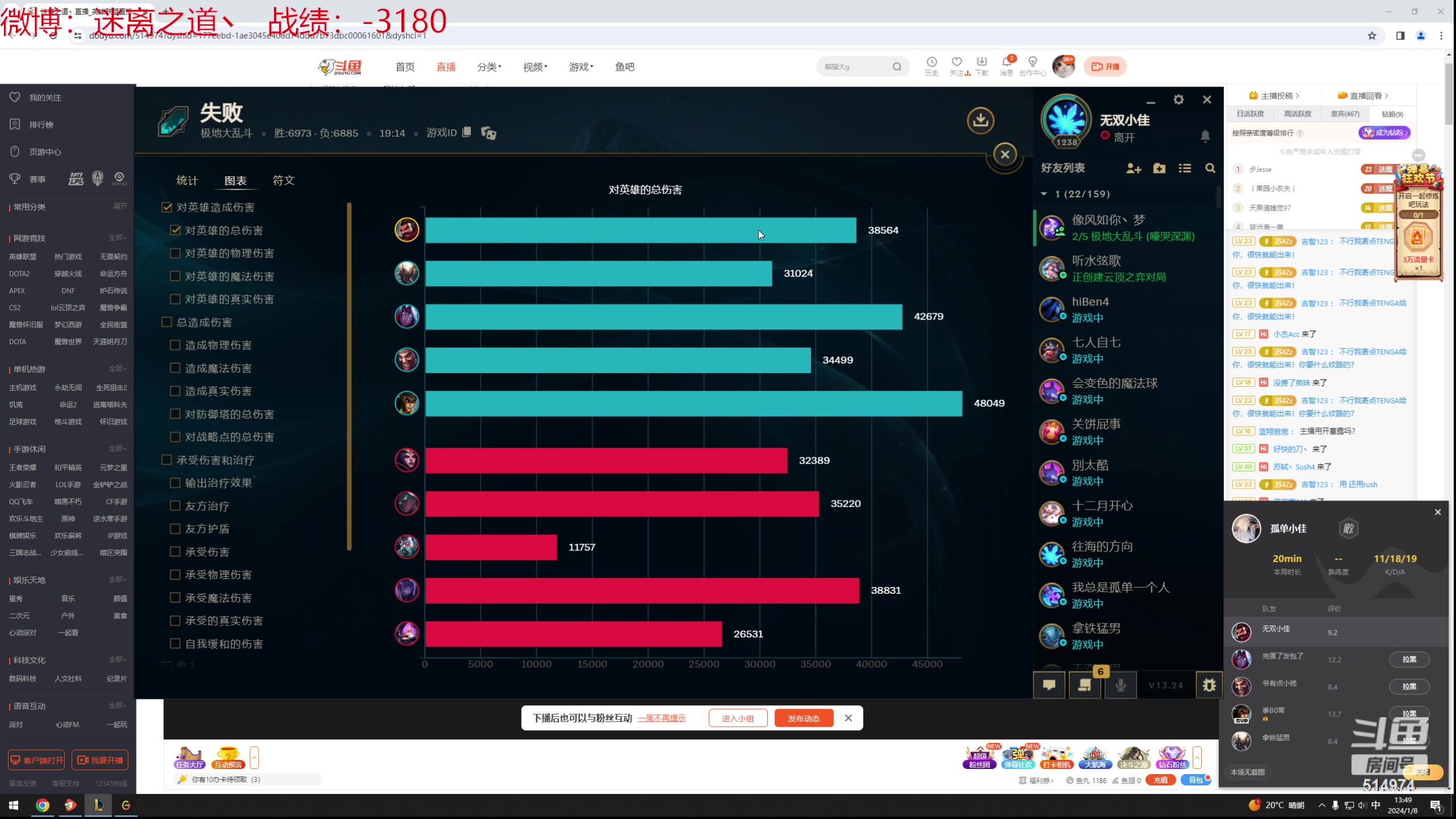 【2024-01-08 13点场】迷离之道丶：迷离劫：新人主播首播