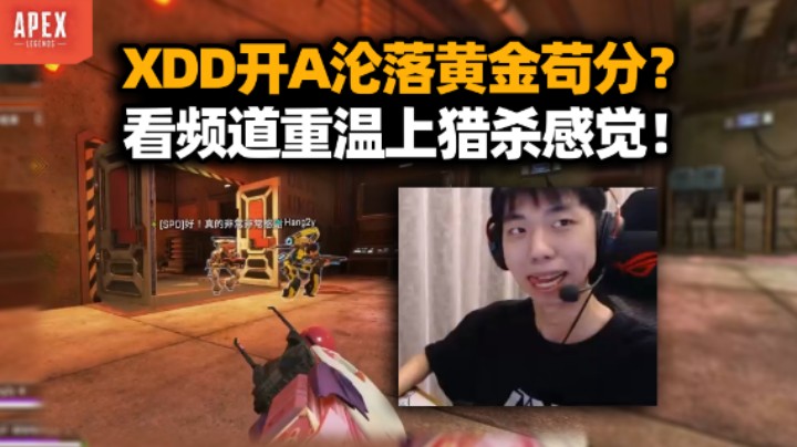 XDD和2y XX深夜打APEX下饭 黄金局挨揍抱头鼠窜？看频道重温上猎杀时刻 画饼还想再战一回！