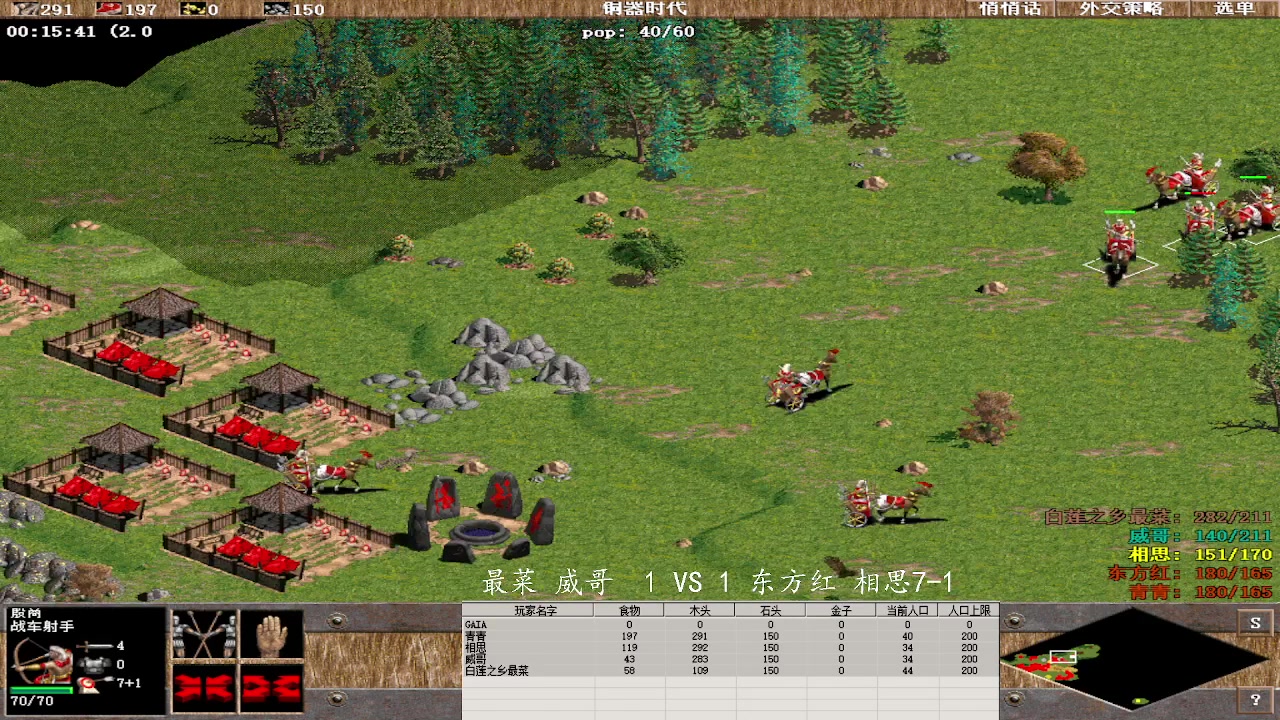 最菜 威哥  1 VS 3 东方红 相思7-1