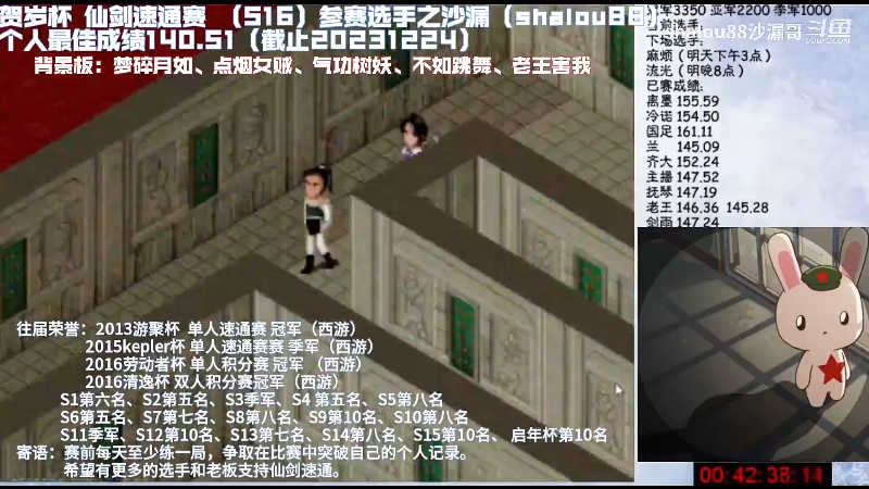 【怀旧游戏】shalou88沙漏哥的精彩时刻 20240110 08点场