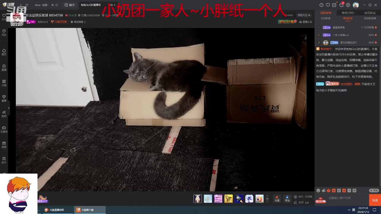 【2024-01-12 23点场】别问问就黑皮：一台小胖纸上位了