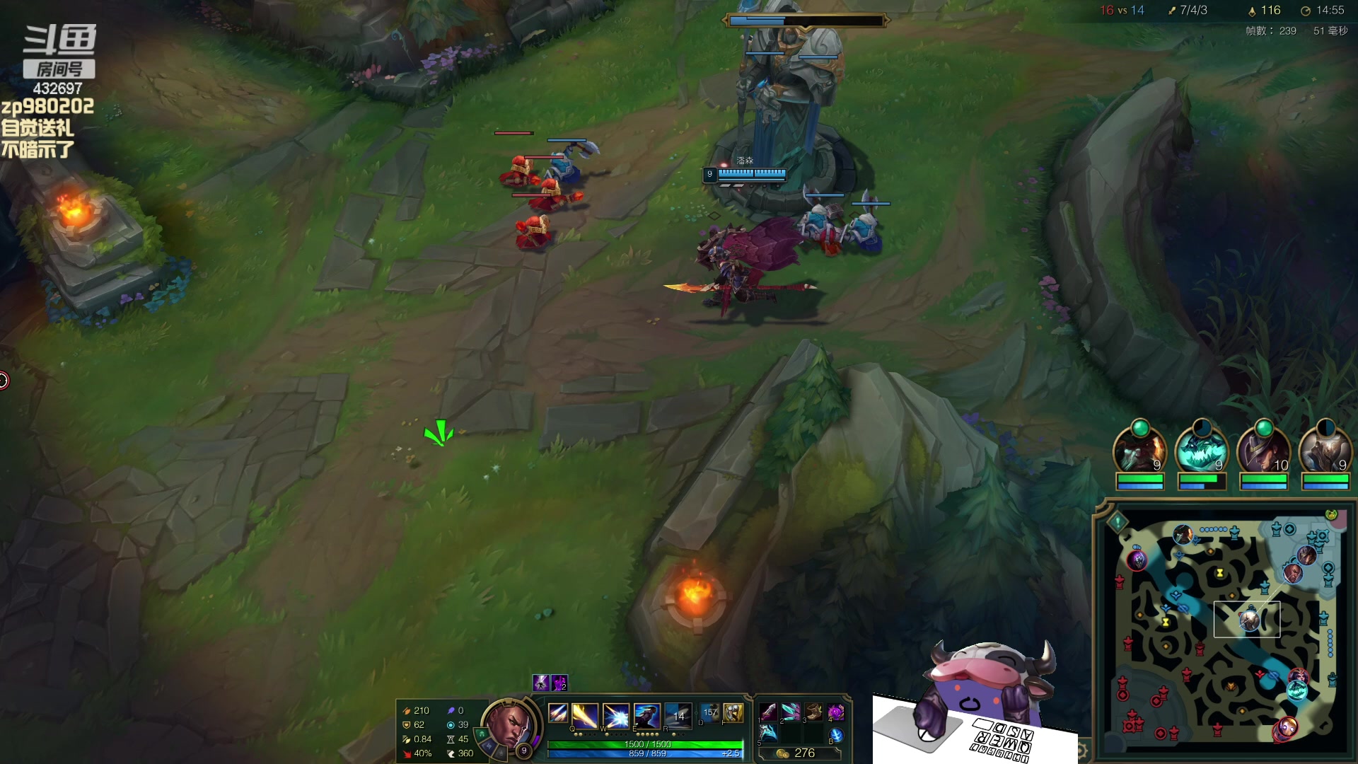 【2024-01-10 23点场】神牛教丶教主：刺客牛头法强1000WQ瞬秒