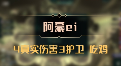 【阿豪ei】4真实伤害3护卫 吃鸡