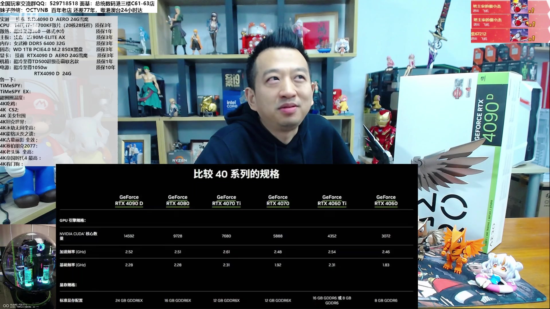 【2024-01-15 10点场】OC频道包大人：4090D 开箱评测