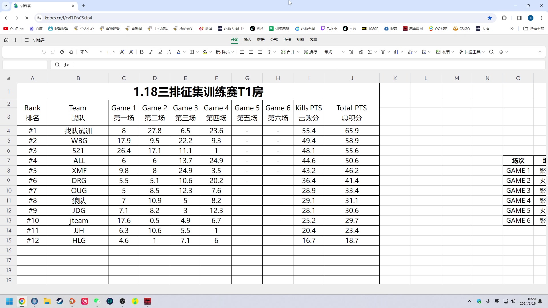 【2024-01-18 15点场】解说嘟师傅：官方训练赛启动！转会期！
