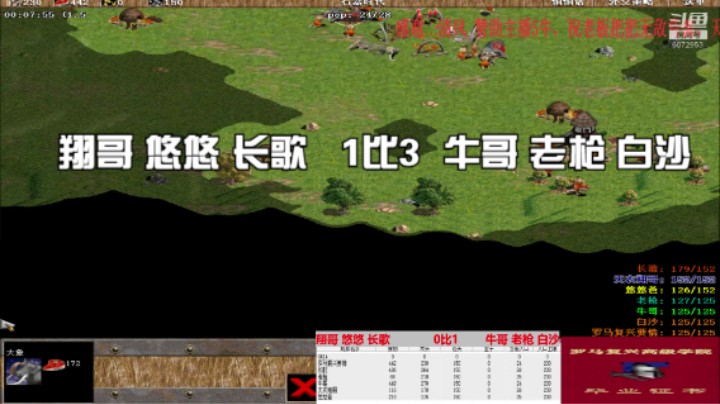 翔哥 悠悠 长歌   1比3  牛哥 老枪 白沙