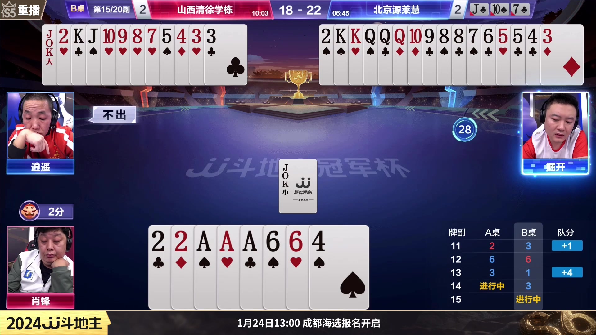 【2024-01-20 20点场】JJ斗地主官方：1月24日，擂王赛第三赛季开战