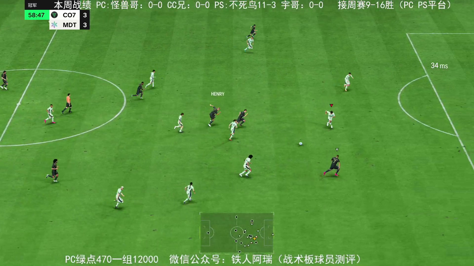 【2024-01-20 22点场】铁人阿瑞：年度蓝周赛冲  FC24