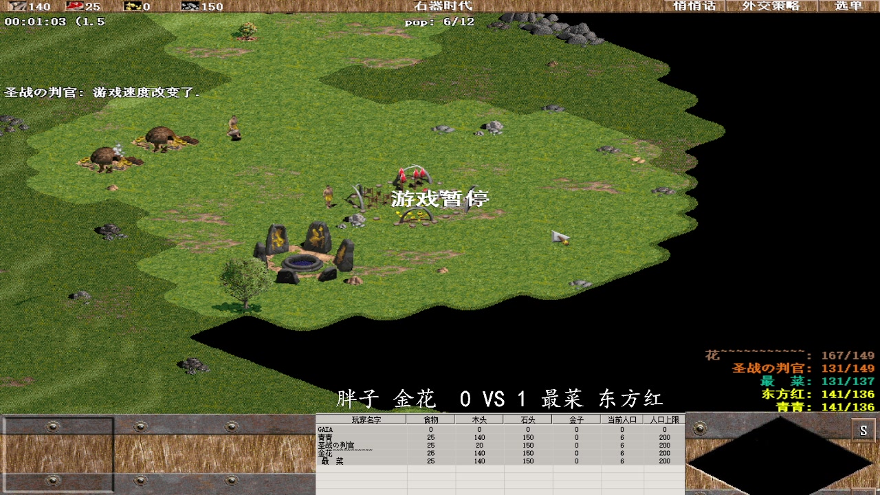 胖子 金花  2 VS 3 最菜 东方红