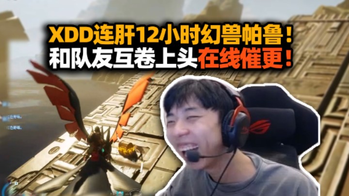 XDD玩幻兽帕鲁连肝12小时 线上卷线下还要偷玩？连捉闪光帕鲁孵化朱雀 夸太好玩在线催更！