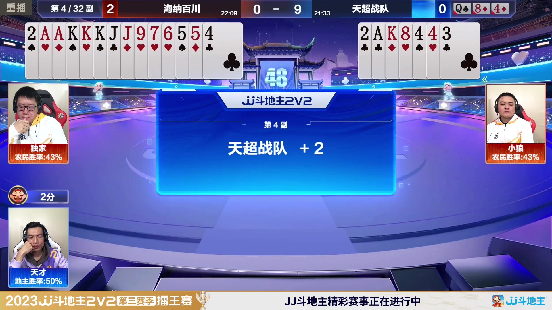 【2024-01-25 00点场】JJ斗地主官方：2V2擂王赛第三赛季