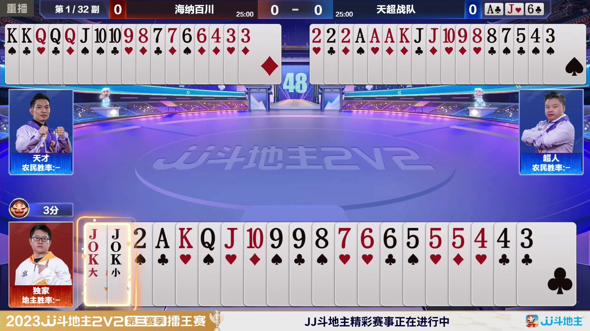 【2024-01-25 06点场】JJ斗地主官方：2V2擂王赛第三赛季