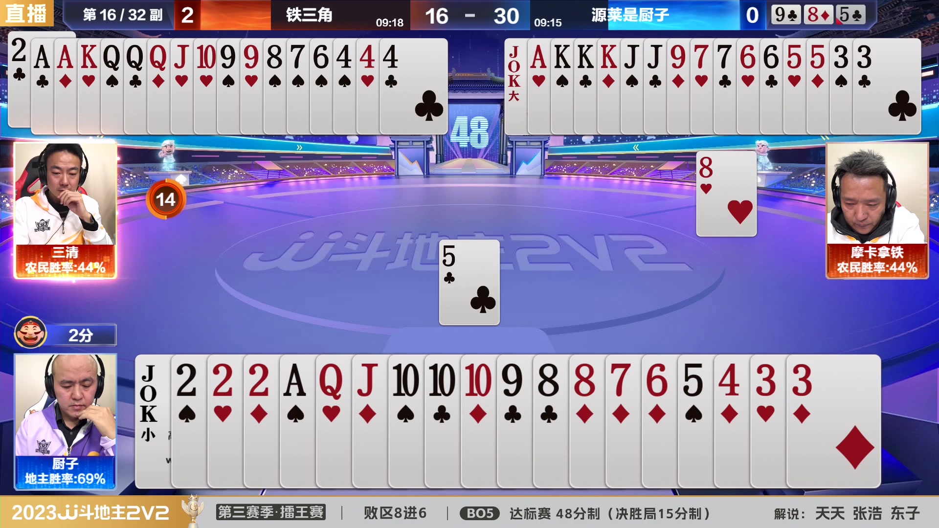 【2024-01-26 20点场】JJ斗地主官方：2V2擂王赛第三赛季直播中