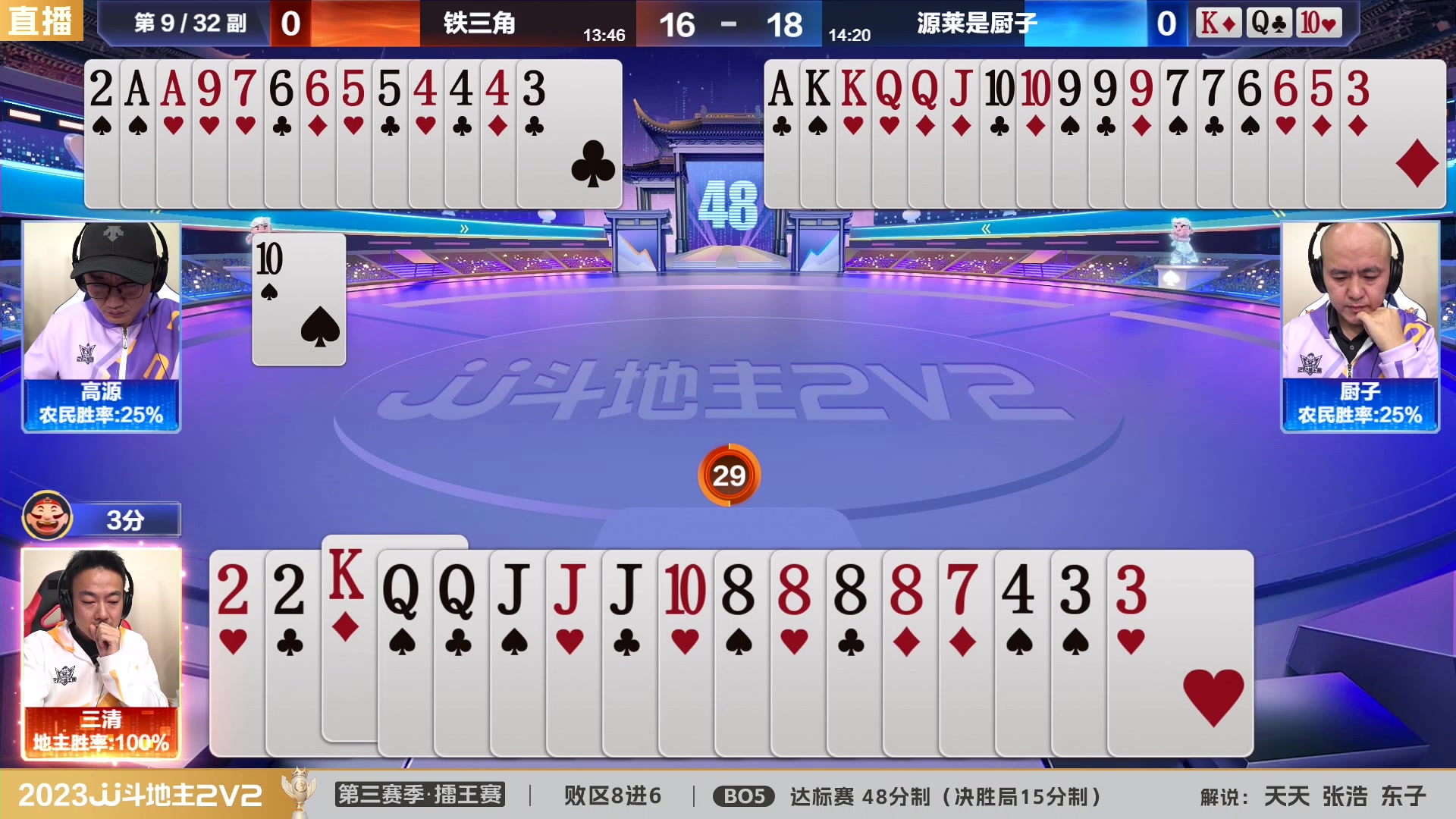 【2024-01-26 18点场】JJ斗地主官方：2V2擂王赛第三赛季直播中