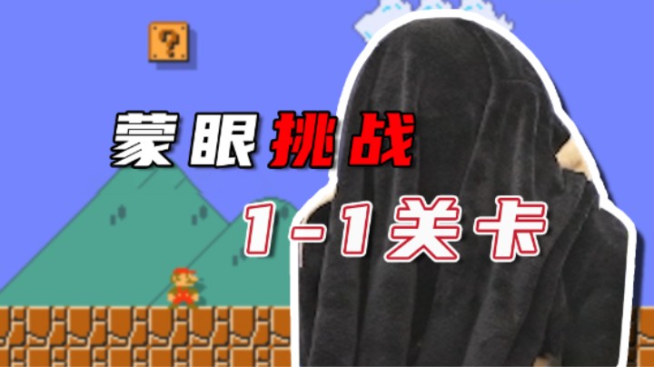 【超级小桀】马里奥老玩家蒙眼挑战1-1关卡